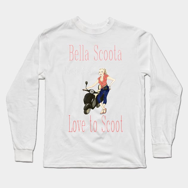 Scooter Girl Twist and go Long Sleeve T-Shirt by Annie18c